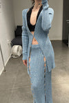 BASERANGE Loulou Cardigan KLOUC-CO-AU23 Blue Mix